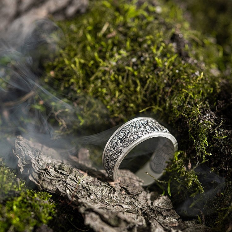 Серебряное кольцо "Семья слонов" 7015 от ювелирного магазина Оникс - 11