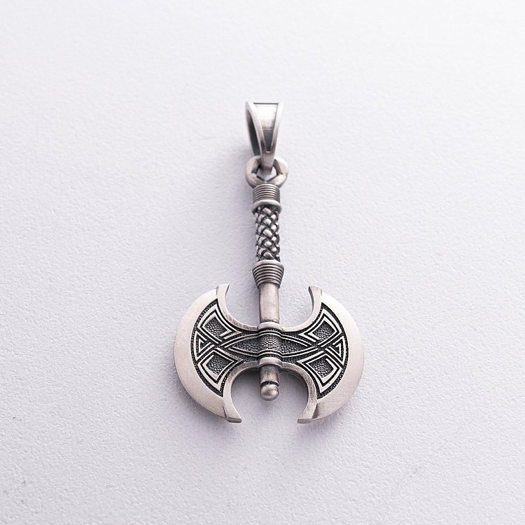 Срібний кулон "Подвійна сокира" 7049 від ювелірного магазину Онікс - 6