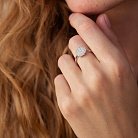 Кольцо в белом золоте с бриллиантами к236 от ювелирного магазина Оникс - 1