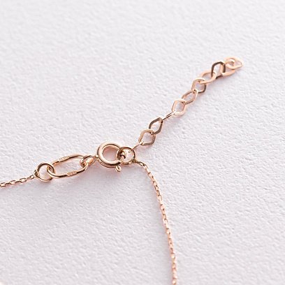 Золоте кольє з одним фіанітом кол01382 №5