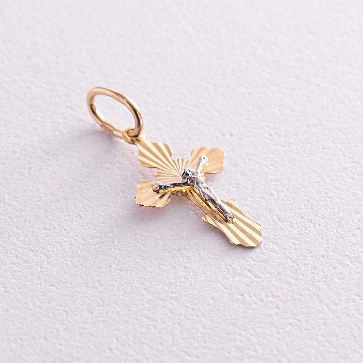 Православный золотой крест п01496 от ювелирного магазина Оникс