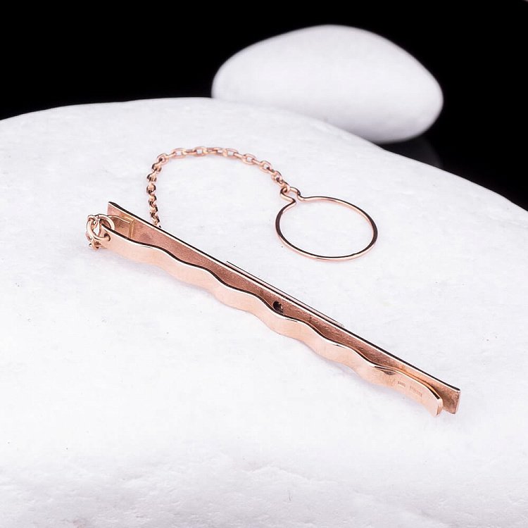 Затиск для краватки з фіанітами 19090бс від ювелірного магазину Онікс - 3