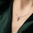 Золотое колье "Крестик" с бриллиантами 738331121 от ювелирного магазина Оникс - 9