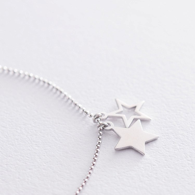 Серебряный браслет "Звездочки" 141443 от ювелирного магазина Оникс - 1