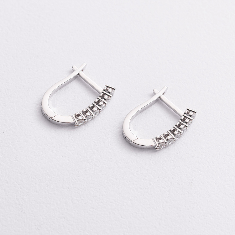 Золоті сережки з діамантами 345231121 від ювелірного магазину Онікс - 1