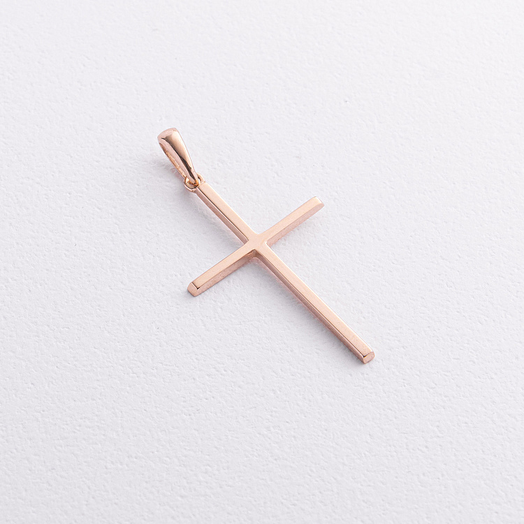 Золотий хрестик без розп'яття п03122 від ювелірного магазину Онікс