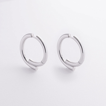 Серьги - кольца "Wendy" в серебре 7335 №2