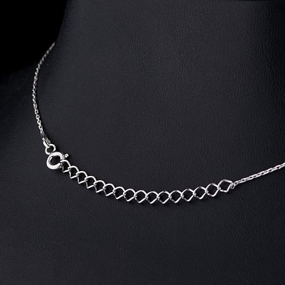 Серебряное колье с фианитами "Девочка" 18410 №3