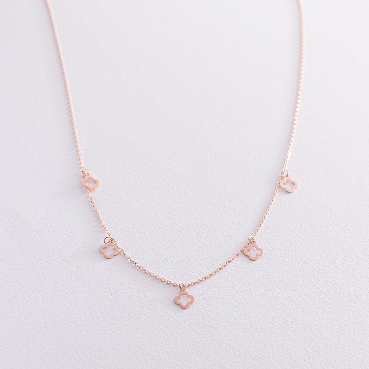 Колье "Клевера" в красном золоте кол01986 от ювелирного магазина Оникс - 5