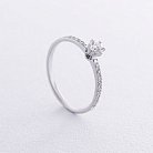 Помолвочное кольцо с бриллиантами (белое золото) 220201121 от ювелирного магазина Оникс