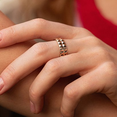 Каблучка "Monica" у червоному золоті к08089 №9