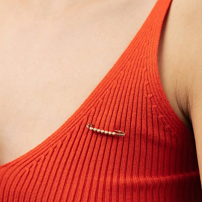 Золотая булавка "Шарики"  3.0 см зак00290 №4