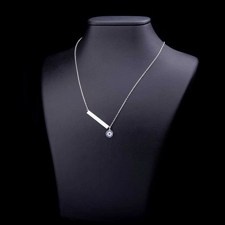 Серебряное колье с фианитами 18361 - 1 Серебряное колье с фианитами 18361 от ювелирного магазина Оникс - 1
