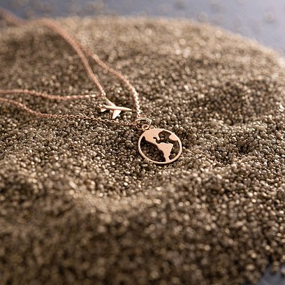 Кольє в червоному золоті "Навколосвітня подорож" кол01682 №7