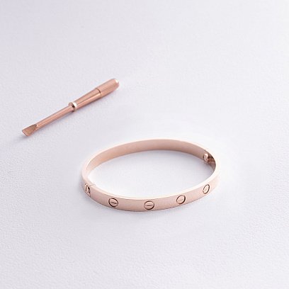 Жорсткий браслет "Love" у червоному золоті б05460 №12