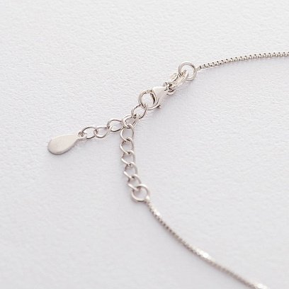 Срібний браслет на ногу 141347 №2