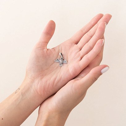 Срібна підвіска "Сова" 13336 №3