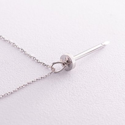 Колье "Гвоздь" в белом золоте кол02327 №5