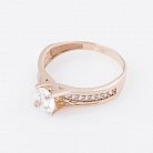 Помолвочное золотое кольцо с фианитами к05163 от ювелирного магазина Оникс - 1