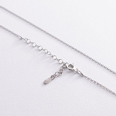 Серебряное колье с буквой І 18621ч №4