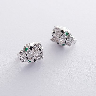 Золотые серьги "Тигрики" с06494