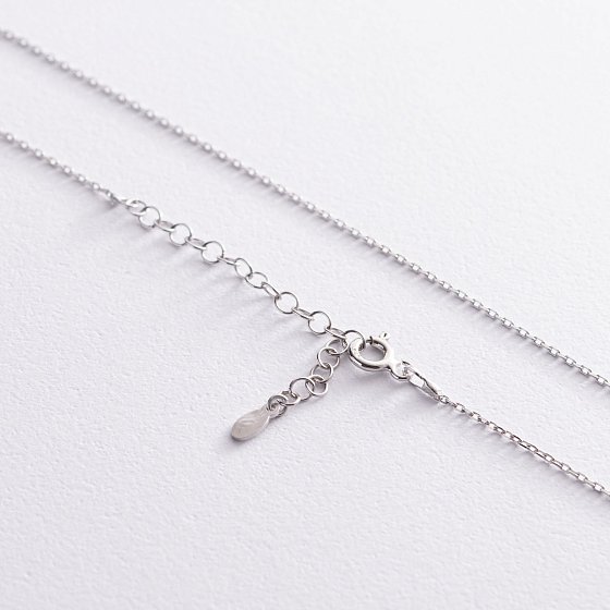 Серебряное колье с буквой І 18621ч №4