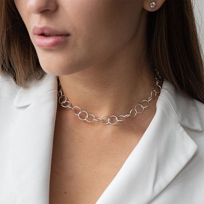 Серебряное колье "Воля" 181039