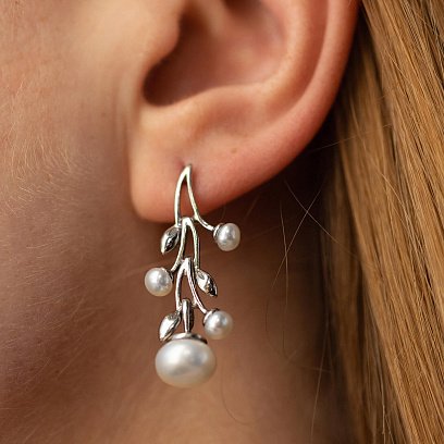 Сережки (культ. прісн. перли) 121231 №2