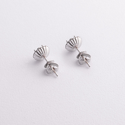 Золотые серьги - пусеты (бриллианты) сб0636ca №3