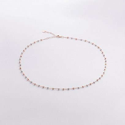 Кольє "Кульки" (червоне, біле золото) кол02606