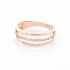 Золотое кольцо с фианитами к05526 от ювелирного магазина Оникс - 1