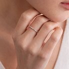 Кольцо в красном золоте с бриллиантами 220962421 от ювелирного магазина Оникс - 4