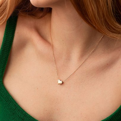 Колье "Сердечко" в красном золоте кол02521 №2