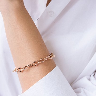 Браслет "Фантазія" в червоному золоті б04711 №2