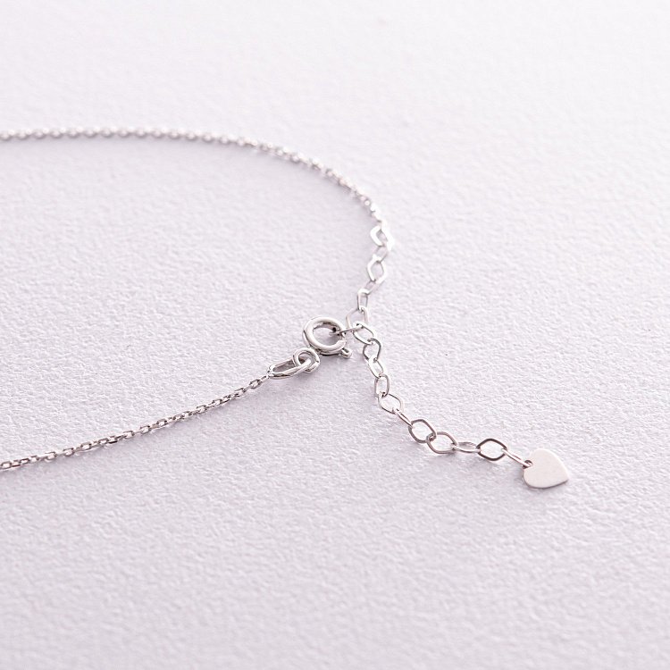 Двойное золотое колье "Украинка" (синие и желтые фианиты) кол02338 от ювелирного магазина Оникс - 5