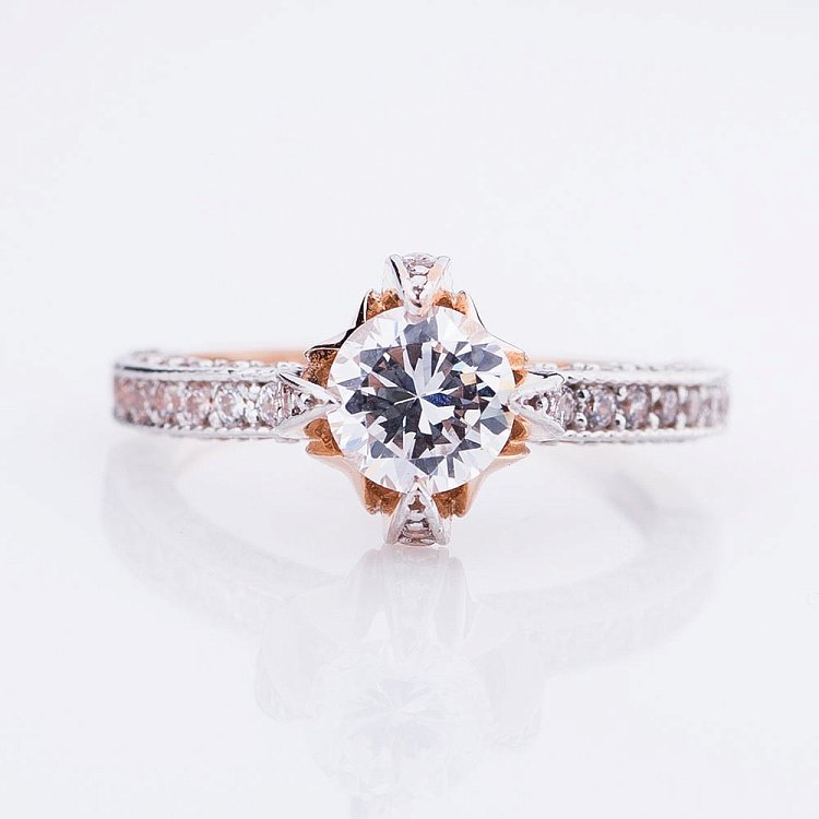 Помолвочное кольцо (фианиты) к01670 от ювелирного магазина Оникс - 4