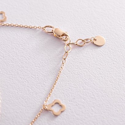 Браслет "Клевера" в желтом золоте б05071 №5