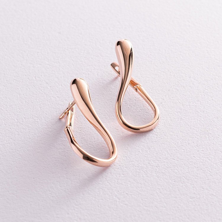 Золотые серьги "Капельки" с07722 от ювелирного магазина Оникс - 2