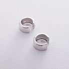 Золотые серьги-кольца без камней с02964 от ювелирного магазина Оникс - 4