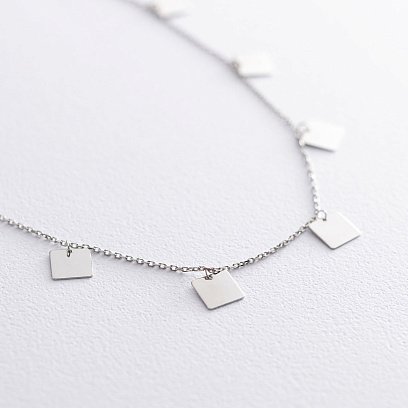 Золотое колье "Квадратики" кол01736 №3