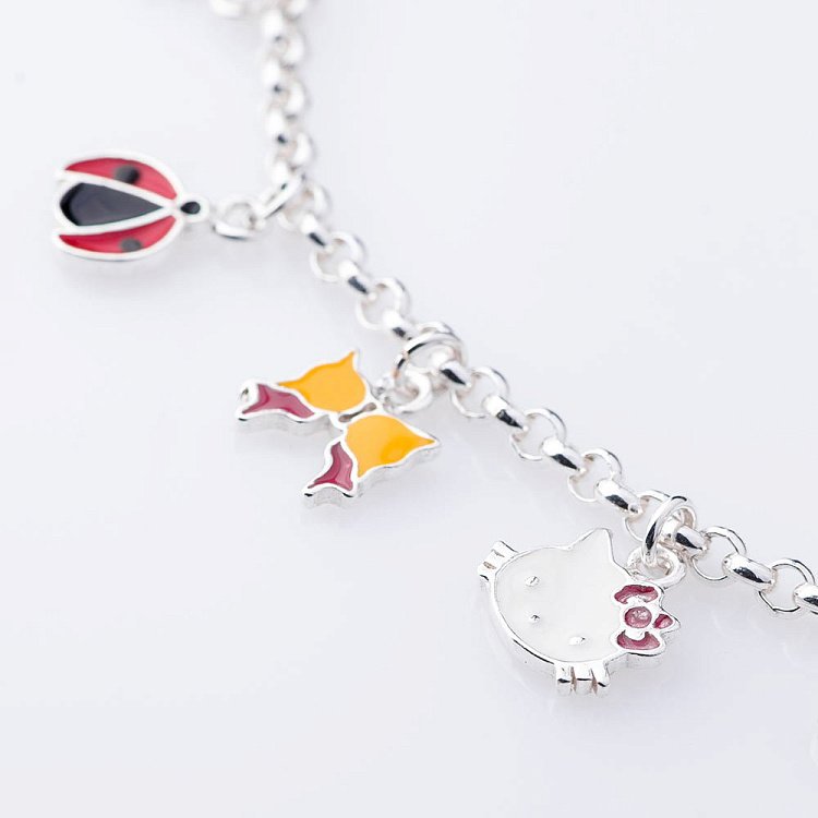 Серебряный браслет с эмалью 14643 от ювелирного магазина Оникс - 2