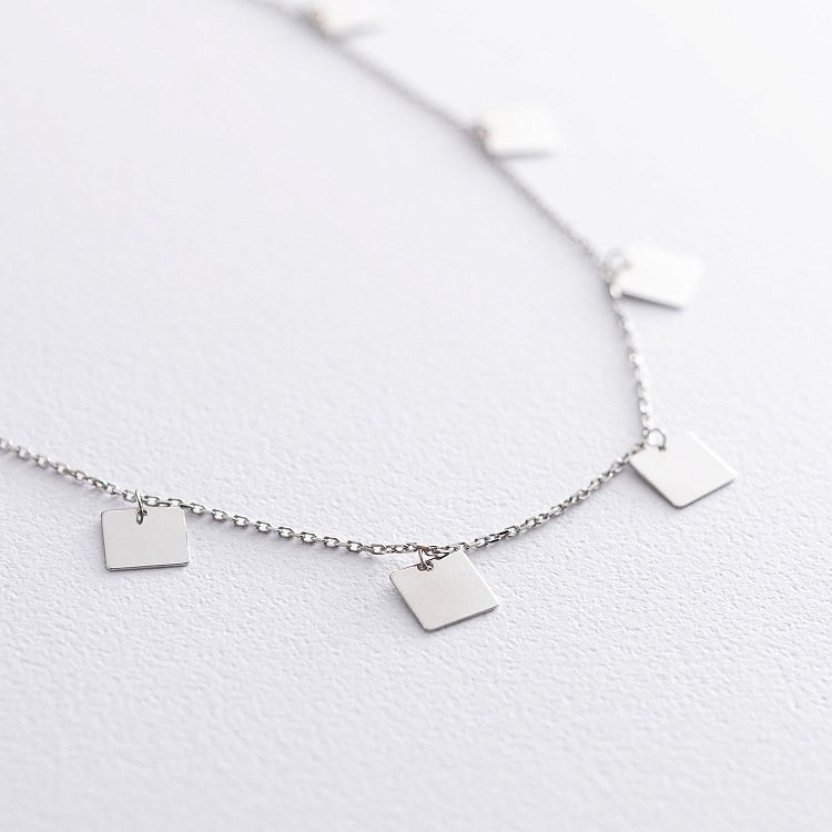 Золотое колье "Квадратики" кол01736 от ювелирного магазина Оникс - 2