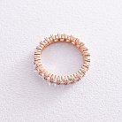 Кольцо "Paris" с дорожкой камней в красном золоте к07200 от ювелирного магазина Оникс - 10