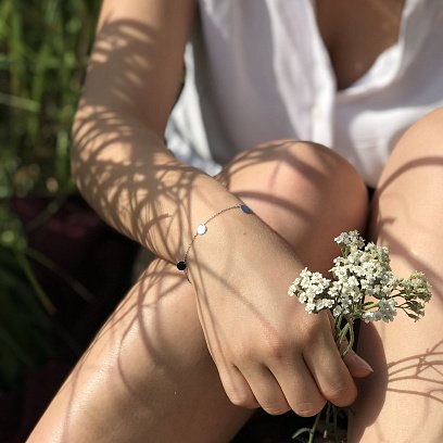 Золотой браслет с монетами б04145 №3