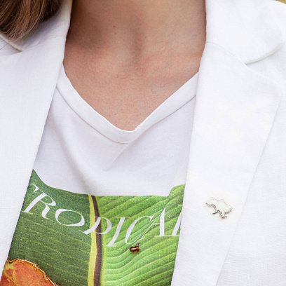 Серебряная заколка "Украина" 20052 №2