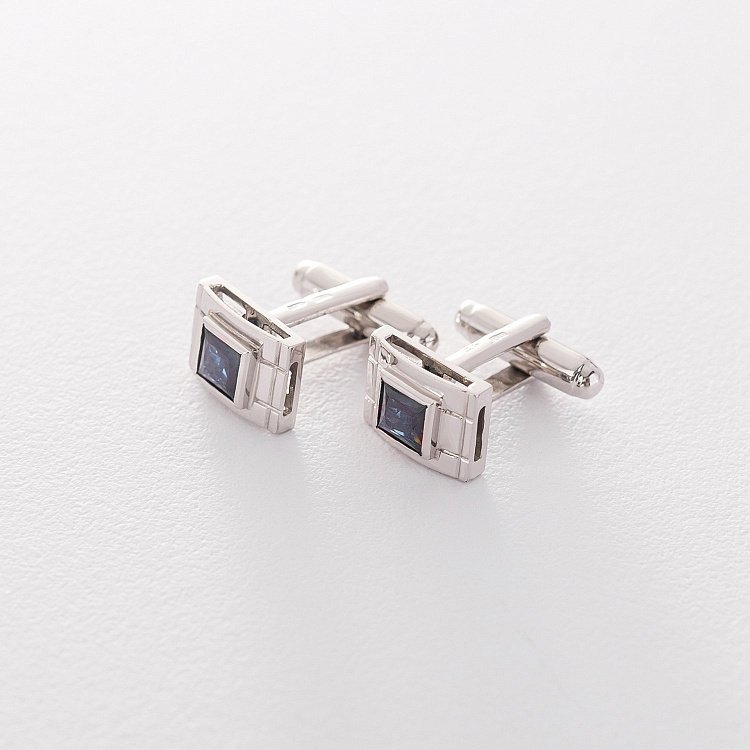 Золоті запонки (сапфір) 10-0007.0.2120 від ювелірного магазину Онікс