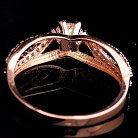 Женское золотое кольцо с фианитами к03345 от ювелирного магазина Оникс - 2