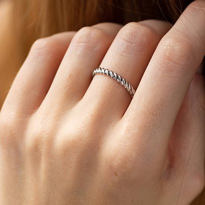 Кольцо "Margaret" в белом золоте к07518 №2