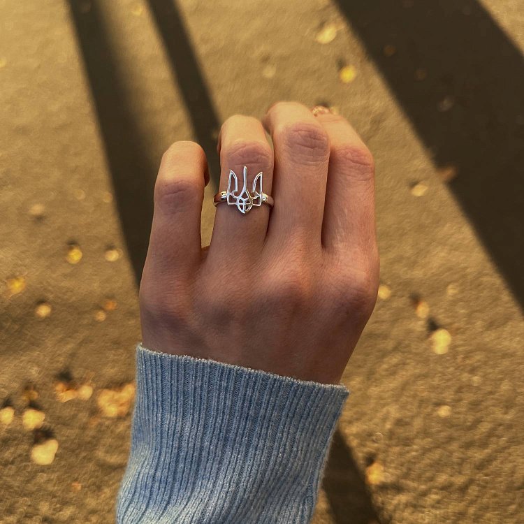 Срібний перстень "Герб України - Тризуб" 111379 від ювелірного магазину Онікс - 7