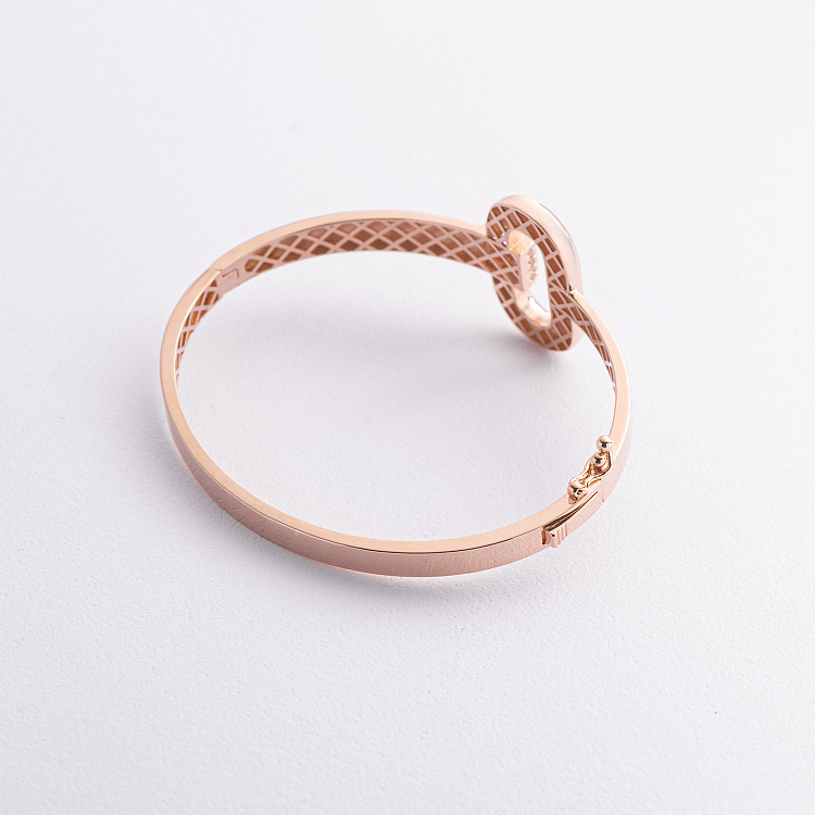 Жорсткий браслет "Alice" у червоному золоті (фіаніти) б05734 від ювелірного магазину Онікс - 2